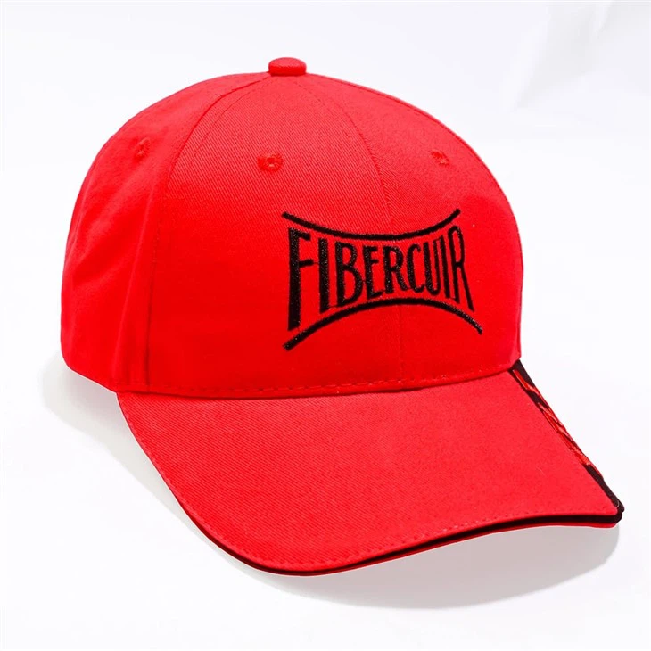 Gorra de beisbol de corretja màgica ajustable vermella YiLi amb logotip negre